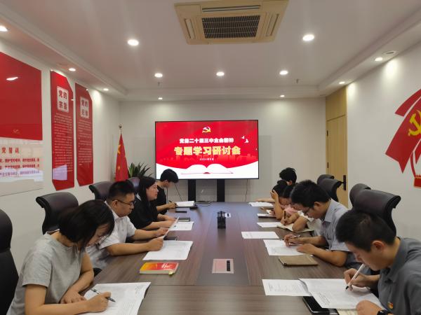 中欧官方端网站登录入口党支部召开党的二十届三中全会精神专题学习会